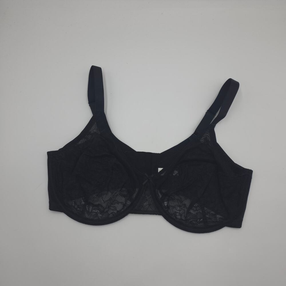 HSIA Bundle of Two Enchante Unlined Lace Underwire Bra in Black Coral Size 38DDD - Picture 2 of 10